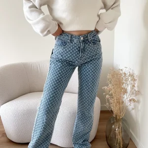 Naya | Jean Imprimé Motif Géométrique