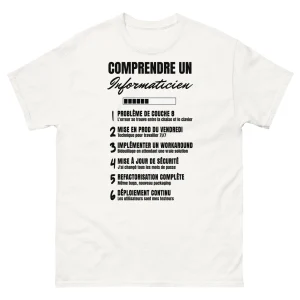 “Comprendre un Informaticien” : Le T-shirt Homme qui Parle Geek ! 🖥️👨‍💻