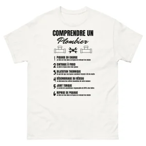 “Comprendre un Plombier” : T-shirt Homme Humoristique pour les Pros de la Tuyauterie 🔧