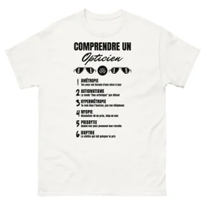 “Comprendre un Opticien” : Le T-shirt Homme Qui Traduit Leur Langage Secret 👓