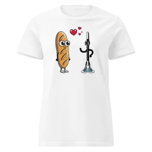 T-shirt Femme « Amour entre baguettes » – Quand deux baguettes se rencontrent 🥖✨